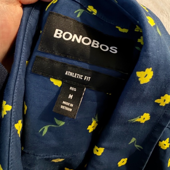 Bonobos Riviera Navy Floral Button Down - Picture 3 of 3